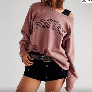 Positano Mauve Sweatshirt Anthropologie oversized/ like new no wear